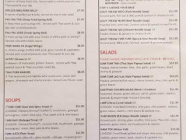 Chatthai Bistro menu