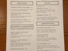 Franconia Inn menu