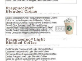 Starbucks Coffee menu