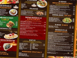 Maria's Mexican menu