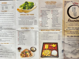 Reunion Asian Kitchen menu