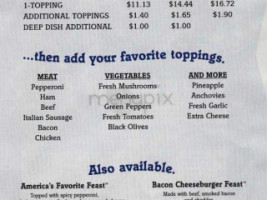 Dominic's Pizza menu