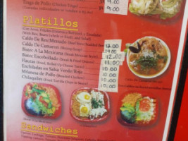 Taqueria La Tejana menu