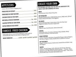 Dave's Delicious Deli menu