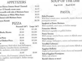 Italian Garden Cafe menu