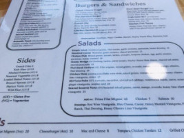 Millburn Standard menu