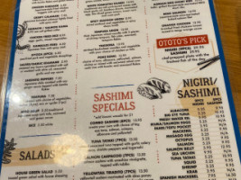 Ototo Sushi Co. menu