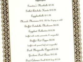 Di Palma Brothers menu