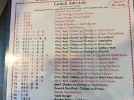 China Lake menu