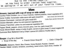 Brick House Grill menu