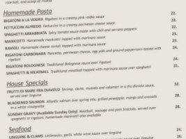 Grandma's Meatball menu