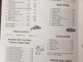 Roman Pizza menu