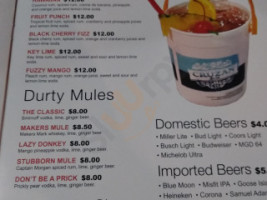 Durty Gurt's menu