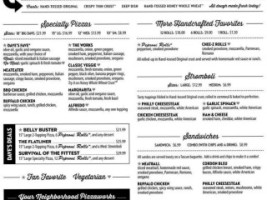 Doubledave's Pizzaworks menu