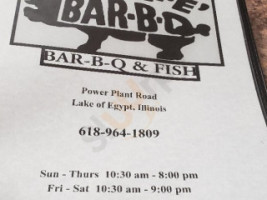 Triple E Bbq Lake Of Egypt menu