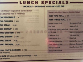 Hibachi Go menu