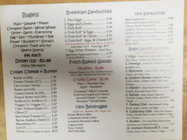 Bagel Garden menu