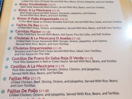 Chicano's menu