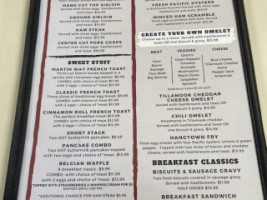 Martin Way Diner menu