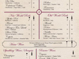 Mauricio's Italian menu