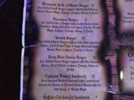 The Mermaid Dive menu