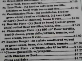 Fat's Burritos menu