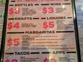 Rocco's Tacos Tequila menu