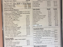 Eggroll Lady And Fish Shack menu