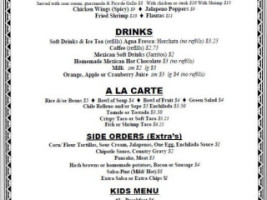 Tortilla Flats menu