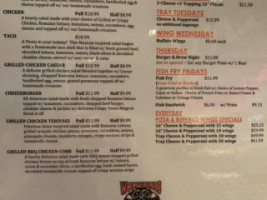 Sidelines menu