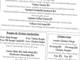 The Trillium Lodge menu