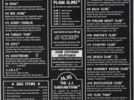 Jimmy John's menu