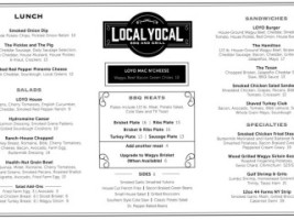 Local Yocal Bbq Grill menu