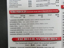 Frewsburger Pizza Shop menu