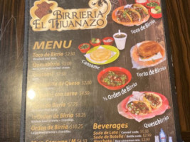 Birrieria El Tijuanazo menu