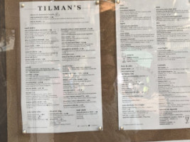 Tilman's menu