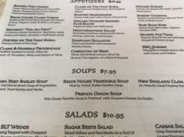 The Brick House menu