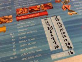 The Seafood King menu