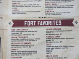 Fort View Inn menu