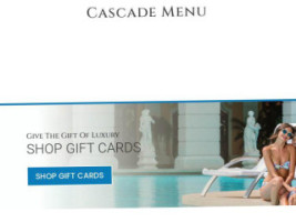 Cascade Pool Cafe At The Biltmore Miami menu