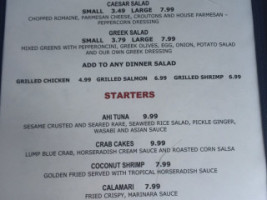 Lazy Lobster menu