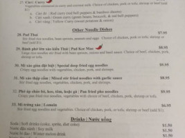 A Chau menu