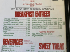 Wimpy's Place menu