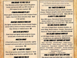 Twisted Rail Brewing menu