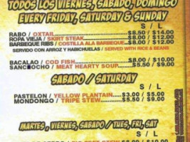 Mi Gente Cafe menu