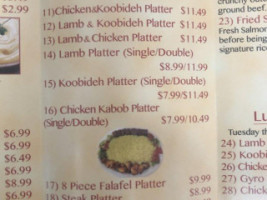 A&a Kabob Grill menu