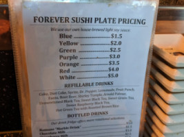 Forever Sushi menu