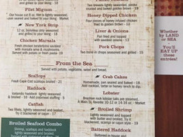 Main Street And Grill menu