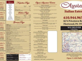 Olyvia's Italian Eatery menu