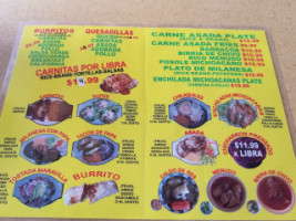 Carnitas Las Michoacanas menu